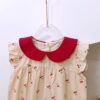 y479 – CNY Collections(Girls) _ Doll Collar Cherry Romper - 图片 8