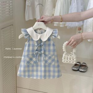 y484 - Small Flying Sleeve Dress - Image 3