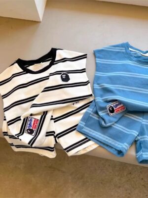 y527 - Striped Sleeveless Suit - 图片 2