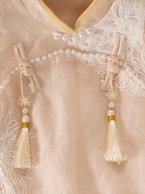 y582 - CNY Collections - Small flying sleeve cheongsam romper - Image 3