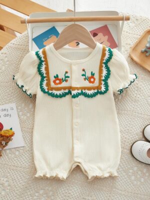 y680 - Embroidery Flower Jumper - 图片 2