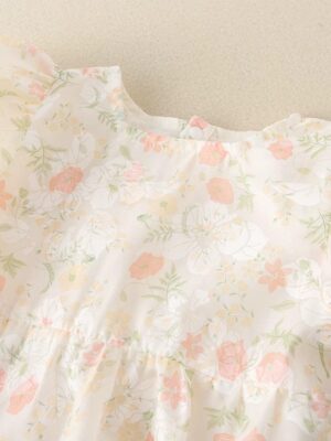 y685 - Summer Three Color Flower Romper - 图片 4