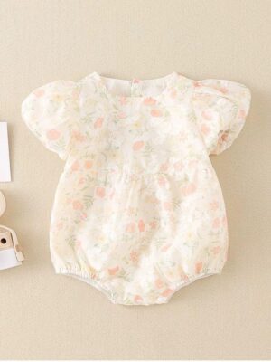 y685 - Summer Three Color Flower Romper - 图片 3