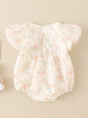 y685 - Summer Three Color Flower Romper - 图片 2