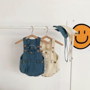Y738 - Denim Leather Overalls - 图片 9