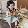 y718 - Korean Style Denim Suspender Skirt - Image 2