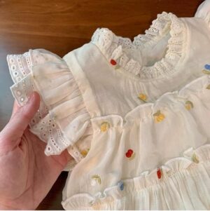 y722 - Puff Sleeve Floral Suit - 图片 4