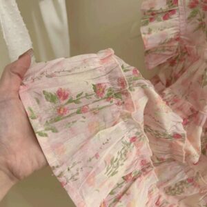 y726 - Floral Sleeveless Dress - 图片 4