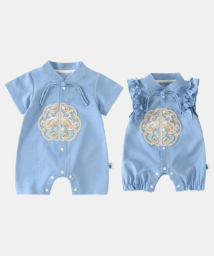 y548 - CNY Collections (Girls) _ Chinese style Embroidery Cheongsam Flying Sleeves Jumper - 图片 1