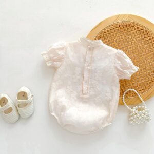 y477 – CNY Collections(Girls) _ Pearl Button Cheongsam Romper - 图片 4