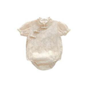 y477 – CNY Collections(Girls) _ Pearl Button Cheongsam Romper - 图片 6