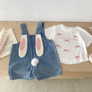 y624 - Bunny Ears Overalls(No Set) - 图片 8