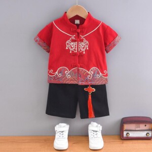 y562 - CNY Collections - One-Year-Old Short-Sleeved Suit