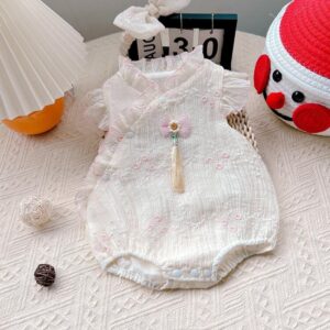 y556 - CNY Collections _ Chinese Style Chinese knot Romper - 图片 3