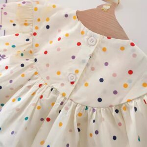 y501 - Tulip Colorful Polka Dots Flying Sleeves Dress - 图片 4