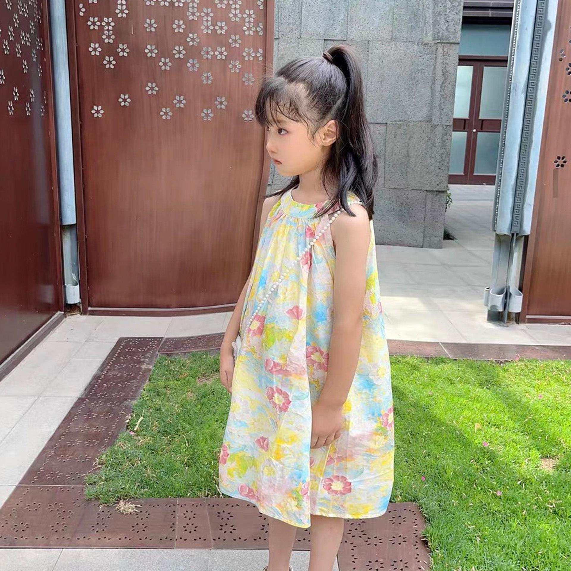 y485 - Colorful Flower Printing Romper & Dress - 图片 2