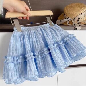 y661 - Bow-Knot Sleeves And Plaid Skirt Set - 图片 7