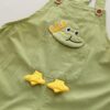 y649 - Green Pocket Dinosaur Overalls And Short Sleeve Set - Image 4