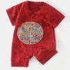 y551 - CNY Collections _ Chinese Style Red Style Dragon Embroidery Short Sleeves Jumper - Image 2
