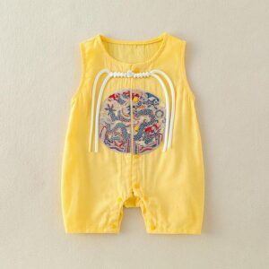 y631 - CNY Collections _ Embroidery Flower & Dragon Sleeveless Jumper - 图片 3