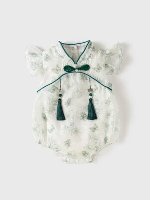 y702 - Chinese Style Flower & Butterfly Romper