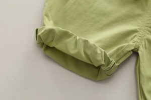 y649 - Green Pocket Dinosaur Overalls And Short Sleeve Set - 图片 8