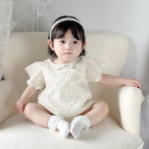y671 - CNY Collections - Small Flying Sleeve Romper - 图片 5
