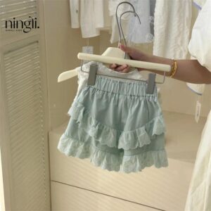 y727 - Sleeveless Hollow Vest Tankless Shirt Lace Culottes - 图片 6