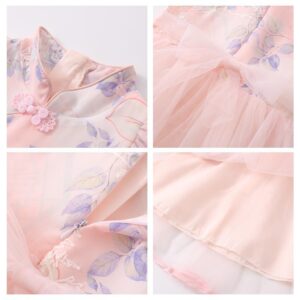 y596 - CNY Collections(Girls) _ Green & Pink Cheongsam Gauze Dress - 图片 7