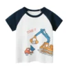 y650 - Summer Boy Excavator Tonn T-shirt - 图片 1