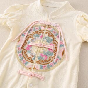 y679 - CNY Collections(Girls) _ Tang Suit Embroidery Puff Sleeves Jumper - 图片 3
