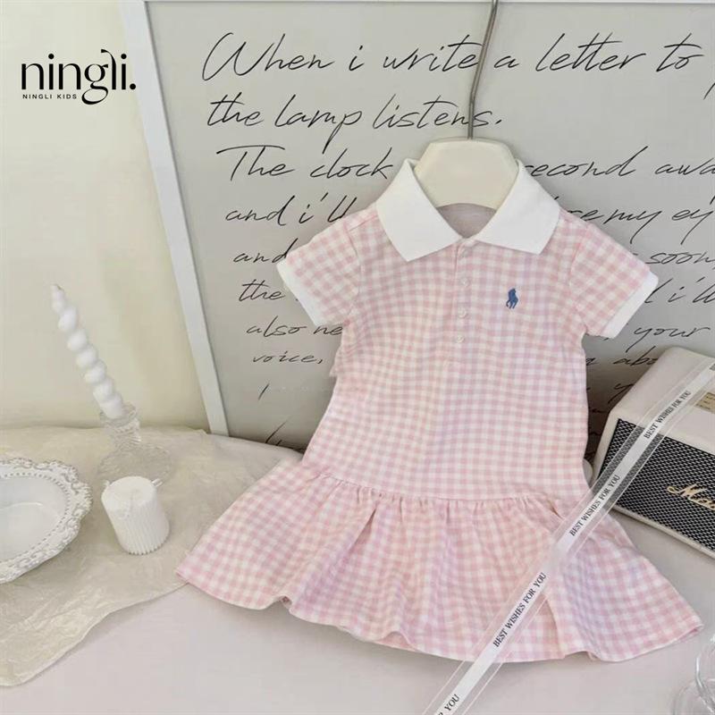 y707 - Polo Collar Cartoon Long T-Shirt Dress - Image 1