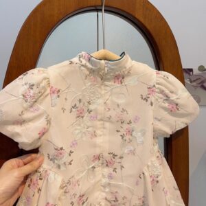 y741 - Vintage Embroidered Floral Dress - 图片 3
