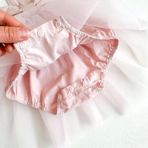 y719 - Big Bowknot Strap Romper Mesh Princess Dress - 图片 9