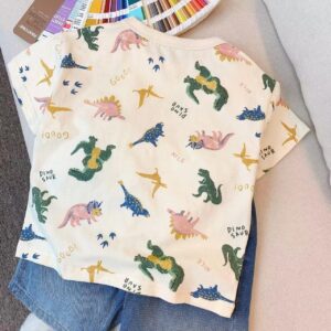 y539 - Dinosaur Print T-Shirt - 图片 4