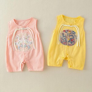 y631 - CNY Collections _ Embroidery Flower & Dragon Sleeveless Jumper