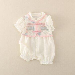 y672 - CNY Collections _ Chinese Style Fake Two-piece Puff Sleeves Jumper - 图片 2