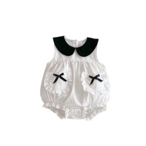 y475 – Doll Collar Pockets Romper - 图片 6