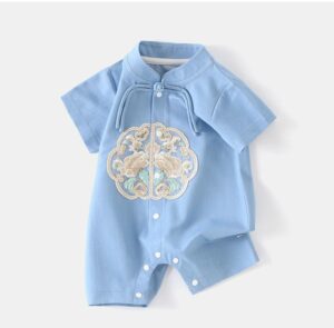 y548 - CNY Collections (Girls) _ Chinese style Embroidery Cheongsam Flying Sleeves Jumper - 图片 6