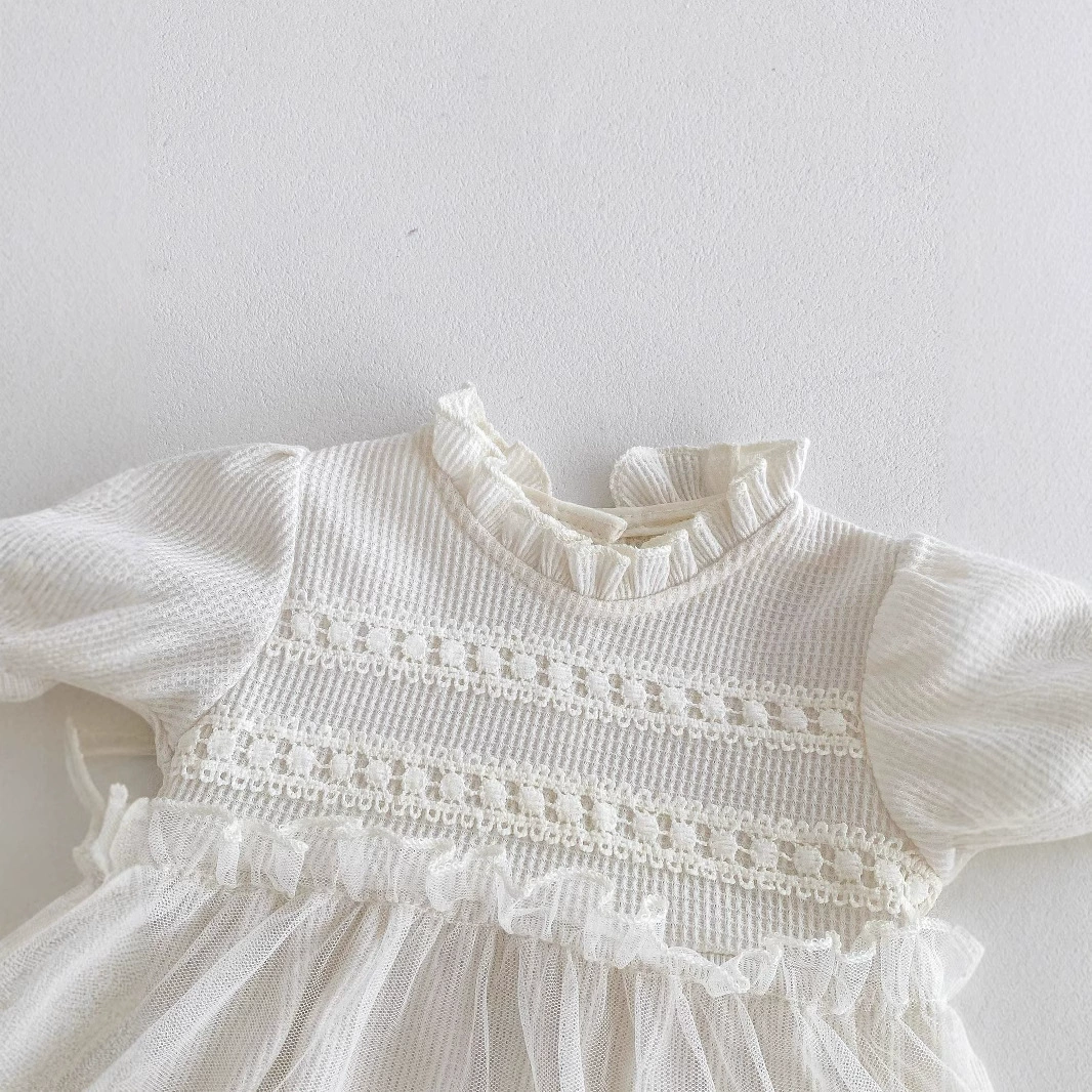 y733 - Waffle Lace Short-Sleeved Romper - Image 15