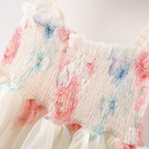 y512 - Baby Girl Butterfly 3D Wings Sling Dress - 图片 5