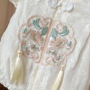 y579 - CNY Collections - Thin Flying Sleeves Romper - 图片 3