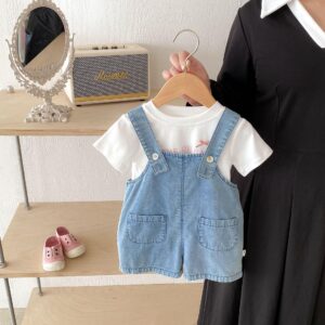 y624 - Bunny Ears Overalls(No Set) - 图片 7