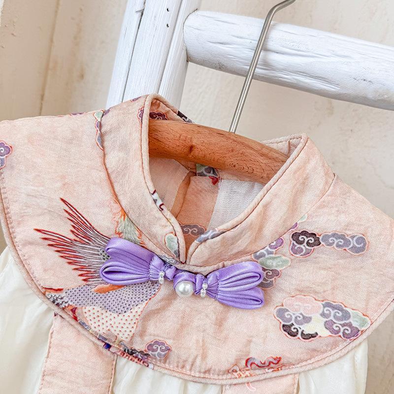 y557 - CNY Collections _ Chinese Style Purple Ribbon Sleeveless Romper - 图片 2