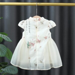 y510 - CNY Collections _ Chinese Style Lotus Short Sleeves Cheongsam - 图片 2