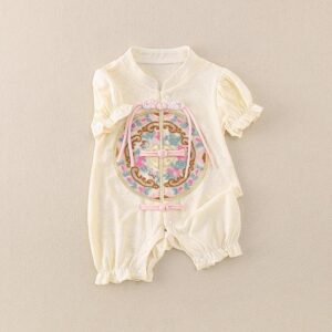 y679 - CNY Collections(Girls) _ Tang Suit Embroidery Puff Sleeves Jumper - 图片 2