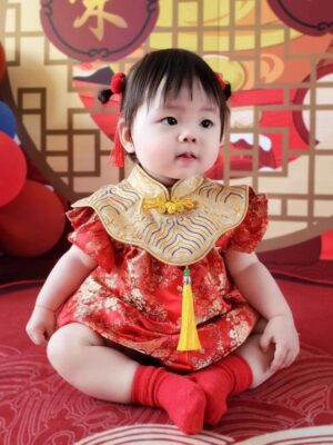 y602 - CNY Collections - Chinese cheongsam Thin Tang Romper - 图片 2