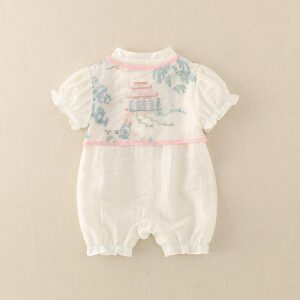 y672 - CNY Collections _ Chinese Style Fake Two-piece Puff Sleeves Jumper - 图片 3