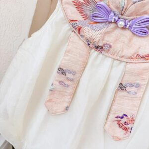 y557 - CNY Collections _ Chinese Style Purple Ribbon Sleeveless Romper - 图片 3
