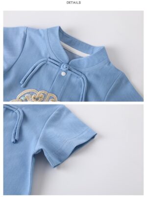 y548 - CNY Collections (Girls) _ Chinese style Embroidery Cheongsam Flying Sleeves Jumper - 图片 9